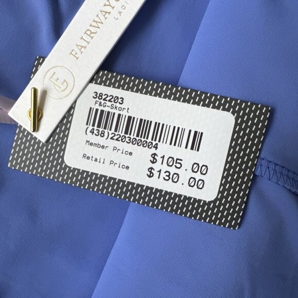 Fairway & Greene Women's Carrie Skort Color Surf Size XL - Picture 6 of 7